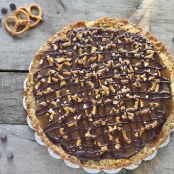 Chocolate Caramel Pretzel Tart